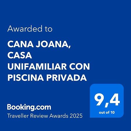 Cana Joana, Casa Unifamiliar Con Piscina Privada Jávea Eksteriør bilde